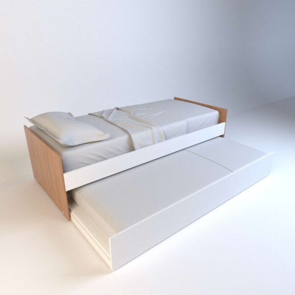 Cama 1 Plaza 0.80 Mts. Con Marinera. Melamina. Dolfin