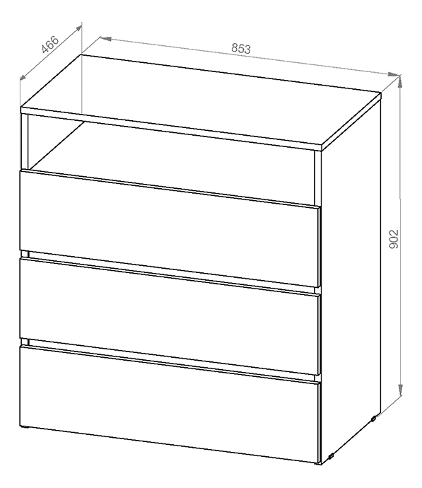 D_836781-MLA89295967634_082025-F.jpg Espectacular Comoda Chiffonier Cajonera 3 Cajones 1 Espacio