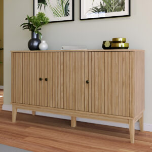 D_837255-MLA96712670107_102025-F.jpg Aparador Buffet De 3 Puertas Con Pies Mb1061 Movelbento Color Miel