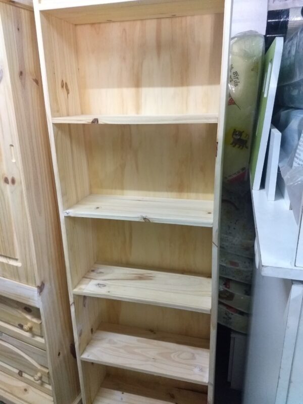 Estanteria Biblioteca Pino Macizo- 5 Estantes- 180 X 60 X 25