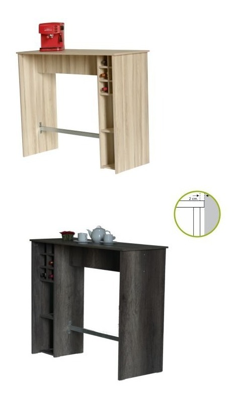 D_839742-MLA42050085461_062020-F.jpg Barra Cocina Desayunador. Melamina. 120 X 102 X 50 Cod. 360