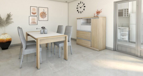 D_839797-MLA83853198121_042025-F.jpg Mesa Cocina Comedor Fija 140 X 90. Dynamic- Patas Melamina