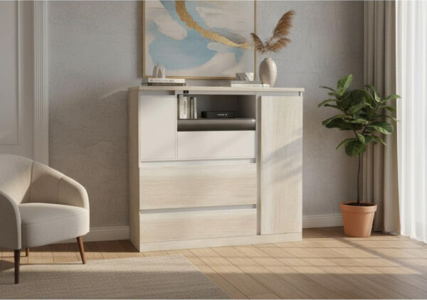 Bahiut Vajillero Dynamic 135 X 135 Con Usb, Cajones Puertas