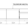 Mesa Rack Tv/ Led 80 Niza. 180 X 51 X 35- 2 Ptas, 1 Cajon