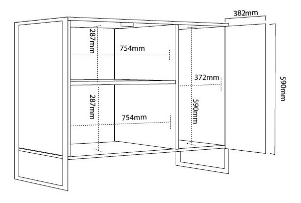 Bahiut Vajillero Buffet 120 - Estructura De Caño- Dst 11