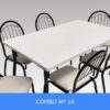 Combo Cocina Comedor Mesa Melamina 140 + 6 Sillas Capri. C16