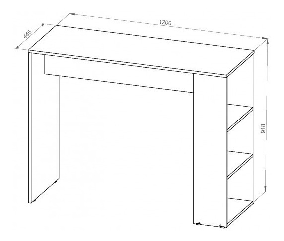 D_843564-MLA48382161285_112021-F.jpg Mesa Barra Tipo Desayunador Con Estantes 120 X 91 X 44 Dec12