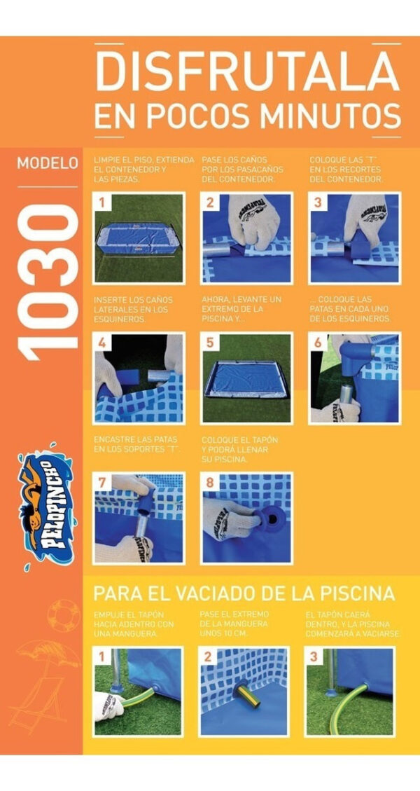 Pileta Piscina De Lona Pelopincho 1030. 2.40 X 1.55 X 0.40