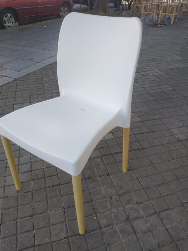 Silla Cocina Comedor. Casco Pvc- Patas De Madera- Mara