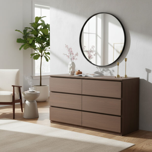 Comoda Chiffonier Cajonera 6 Cajones Mdf- 140 X 85 X 44