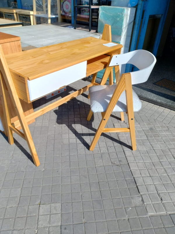 Escritorio Mesa De Estudio Nordica- 1 Cajon- 1.25 X 0.50