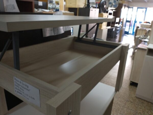 Mesa De Living Centro Doppia Doble Altura. Melamina 95- 65