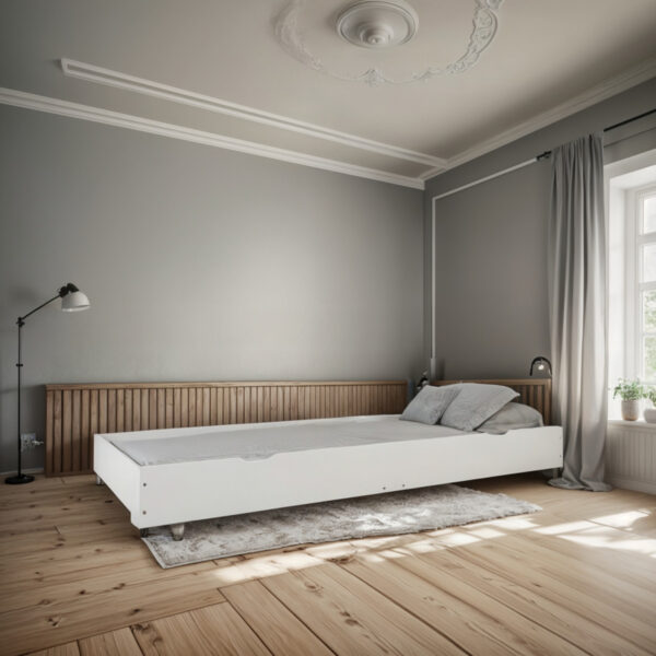 D_850902-MLA89088827688_082025-F.jpg Carro Cama Pino Lustrado Para Colchon De 80 X 190