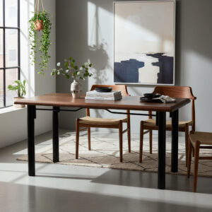 Mesa Cocina Comedor Combinada Mad/ Lam.150 X 80. Base Caño 3