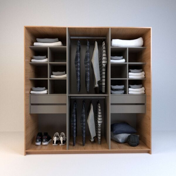 Ropero Placard 6 Puertas, 4 Cajones. 1.80 X 1.80- Cod. 6007