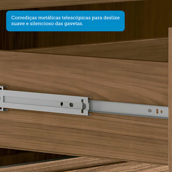 D_852566-MLA92987574965_092025-F.jpg Cómoda 1 Puerta 6 Cajones Con Pies Marabá Santos Andeira Color Jatobá