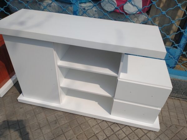 Rack Para Tv Led- Ibiza- Melamina- 135 X 80- 2 Cajones 1 Pta