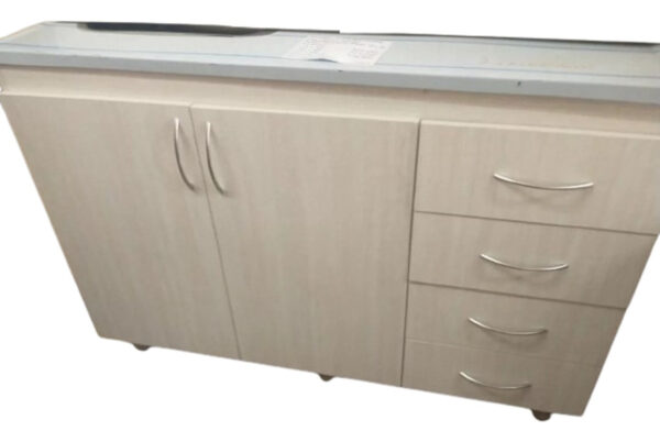 Bajo Mesada 120 X 82 X 56- 2 Puertas- 3 Cajones- Melam 15 Mm