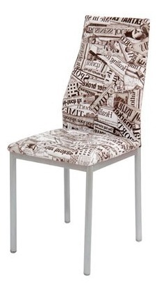 Jgo. De 6 Sillas Caño Cromado Capri. Caño 1 . Tapiz Cuerina