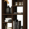 Librería Organizadora Multiusos Side Caemmun Brown, Color Marrón Oscuro