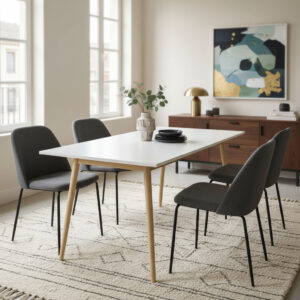 D_859892-MLA93261530953_092025-F.jpg Mesa Cocina Comedor Kaunas. Tapa Melamina Base Made 140 X 82