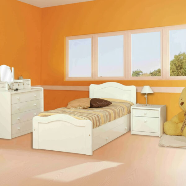 Cama 1 Plaza 0.80 Mts. Rocio Mdf Laqueado Cod. 200