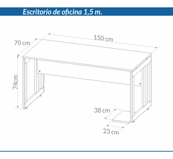 D_862721-MLA86098298879_062025-F.jpg Escritorio P- Oficina Base De Melamina 1.50 X 0.70 7912