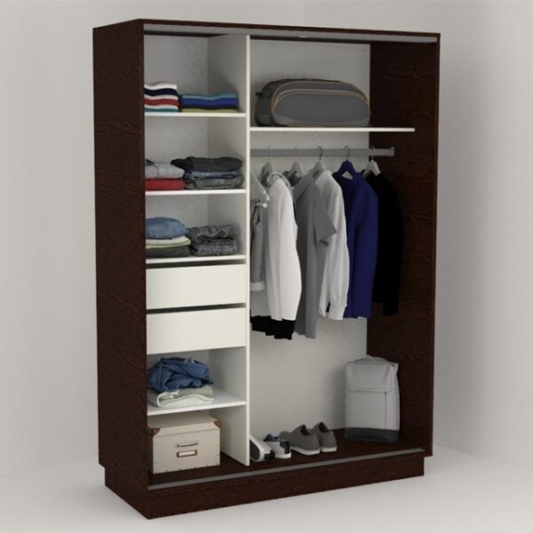 Ropero Placard Organizador- 2 Ptas Corred. 2 Caj. Pe-135