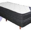 Conjunto Sommier- Base + Colchon Roma 80- 28- Tela Jackard