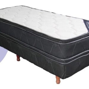 Conjunto Sommier- Base + Colchon Roma 80- 28- Tela Jackard