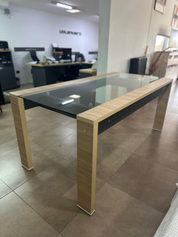 D_869629-MLA78792779275_082024-F.jpg Mesa Cocina 180 X 90. Awen- Patas Melamina Tapa De Vidrio