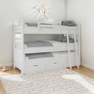 Cucheta Triple Con Cajonera Pino Lustrado Cod. 214 Pacifico