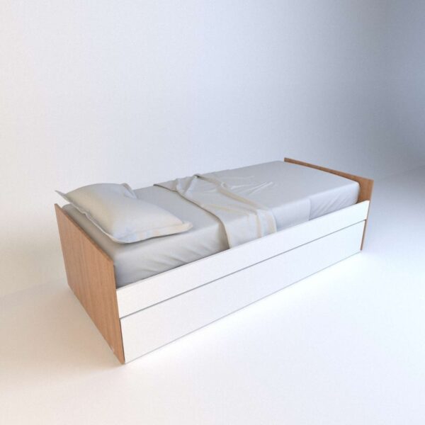 Cama 1 Plaza 0.80 Mts. Con Marinera. Melamina. Dolfin