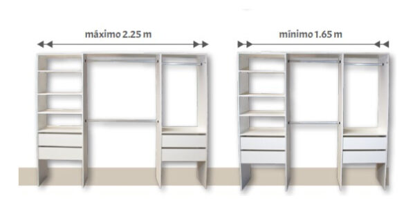 D_872336-MLA94905096126_102025-F.jpg Interior Para Ropero Extensible De 165 A 225 X 185 Cod. 640