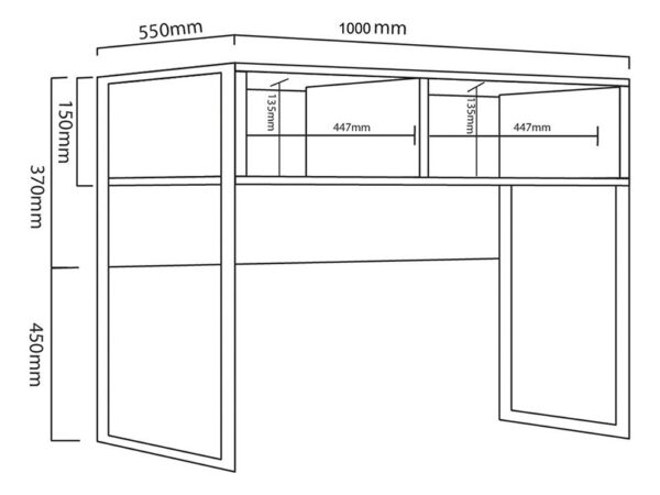 Escritorio Oficina Hogar Delos Dst20rt Roble Termo Negro Cts Color Roble Termo Negro Con Hierro Negro
