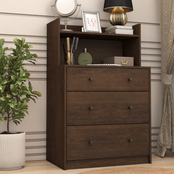 Comoda Cajonera Chiffonier 3 Cajones Con Estante Fellicci