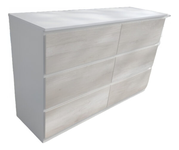 Comoda Chiffonier Cajonera 6 Cajones Mdf- 140 X 85 X 44