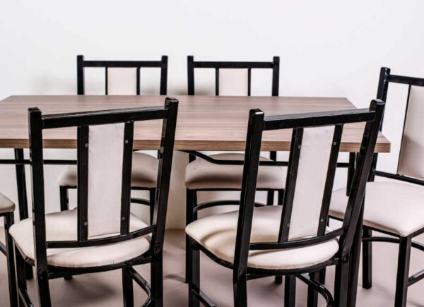 D_874564-MLA72205753017_102023-F.jpg Combo Cocina Comedor Mesa Melamina 140 + 6 Sillas Roma C 20