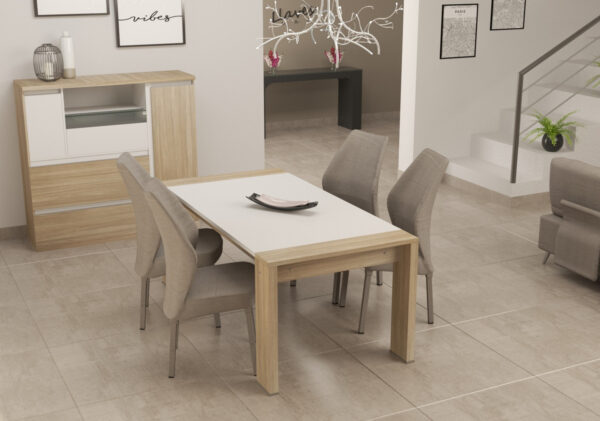 D_875584-MLA83560043754_042025-F.jpg Mesa Cocina Comedor Fija 140 X 90. Dynamic- Patas Melamina