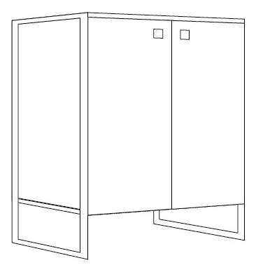 Bahiut Vajillero Buffet 80 - Estructura De Caño- Dst 10