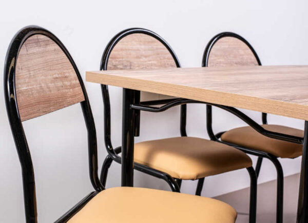 Combo Cocina Comedor Mesa Melamina 140 + 6 Sillas Verona C17