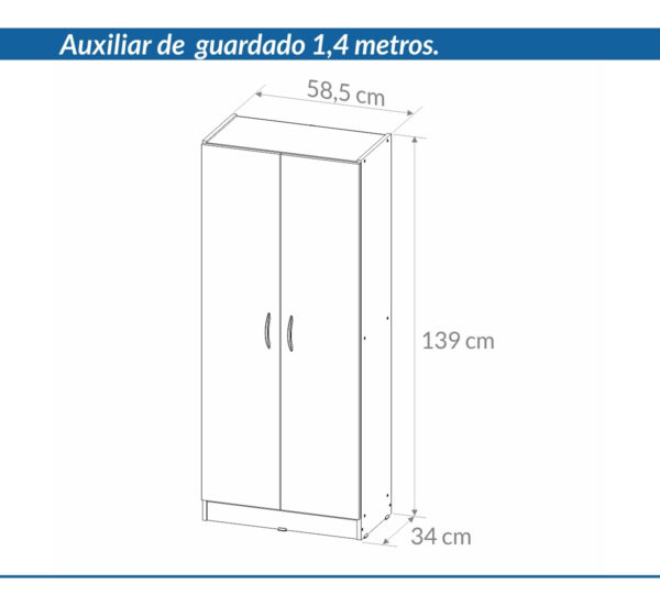 Despensero Organizador 2 Puertas. 140 X 58 X 34 Cam 140