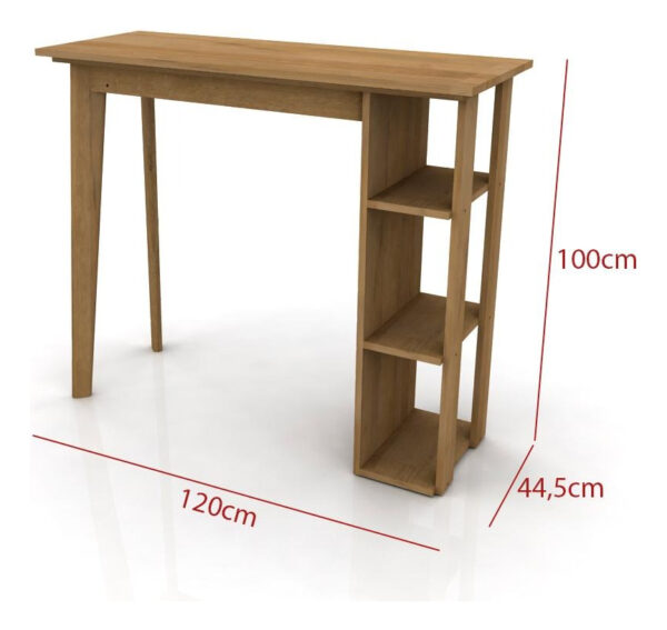 Mesa Barra Desayunadora Escandinava Con Estantes Cod. 455090