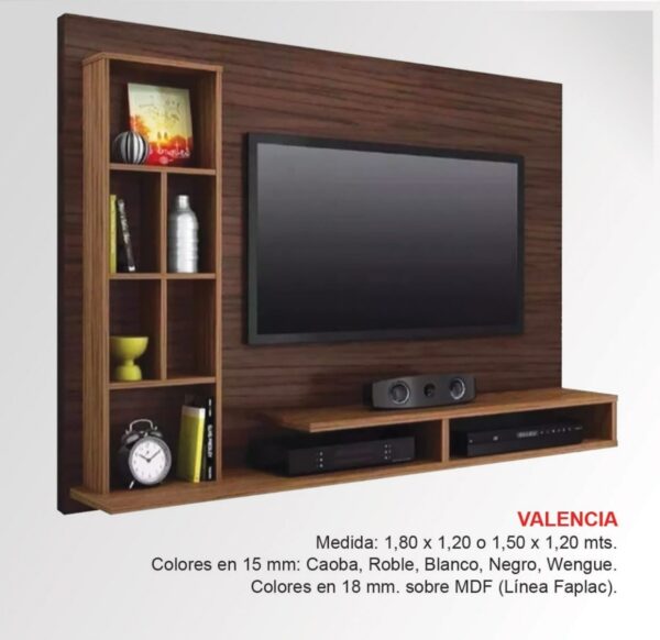 Panel Estante Organizador Valencia Hasta Led 55 180 X 120