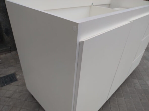 Bajo Mesada 120 X 57 X 82 Mdf 15 Mm- Con Mesada Marmol Sint