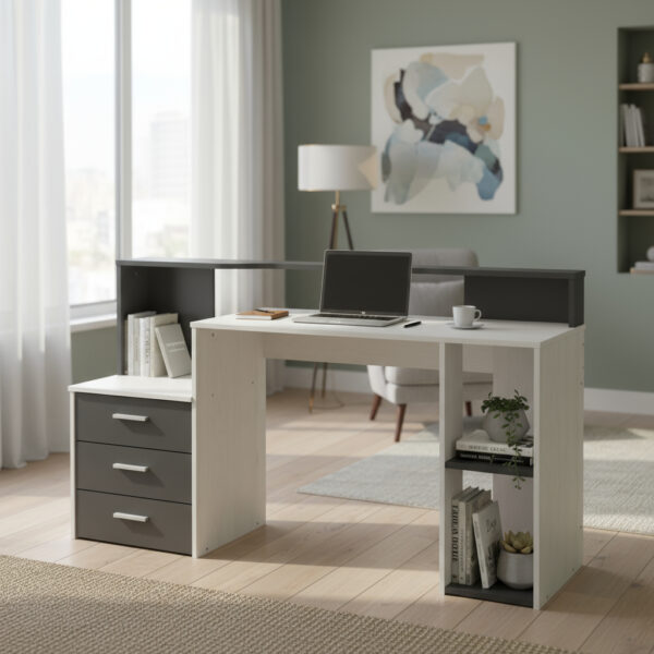 Escritorio Organizador Con 3 Cajones 150 X 90 X 45- Oes 107