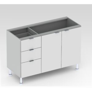 D_886310-MLA42217291744_062020-F.jpg Bajo Mesada. 2 Puertas. 3 Cajones- Ctb120 Melamina 120-85-50