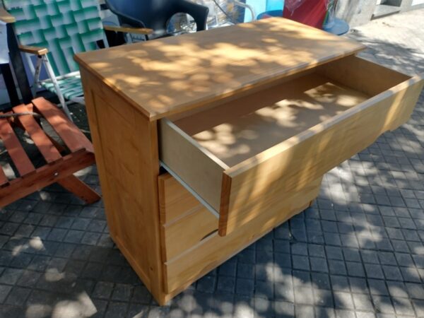 D_888842-MLA48966396279_012022-F.jpg Comoda Cajonera 4 Cajones. 91 X 82 X 44 Cod 211 Pino Lustrad
