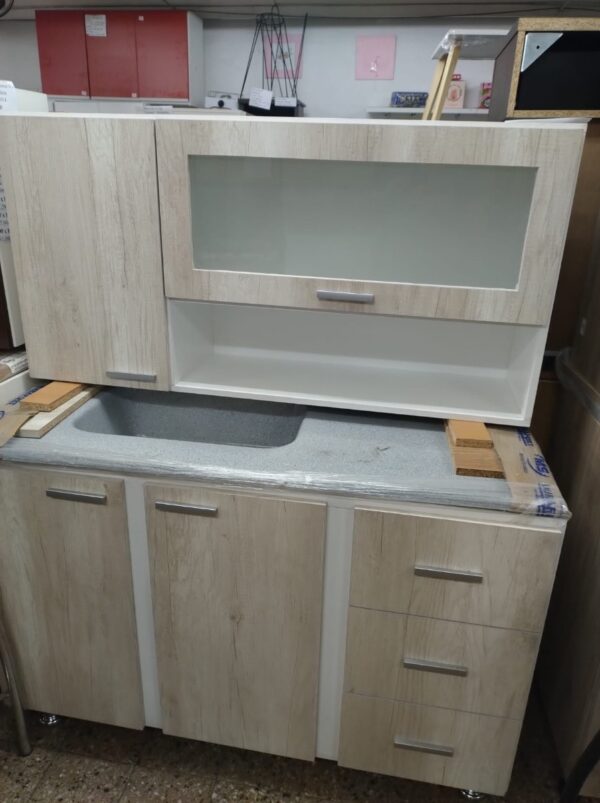 D_889895-MLA54366163394_032023-F.jpg Combo Bajo Mesada 2 Ptas, 3 Caj. + Alacena + 1.20 Mts. Bru