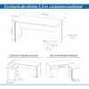 Escritorio Para Oficina Con Cajonera 1.50 X 0.70 3912- 7303